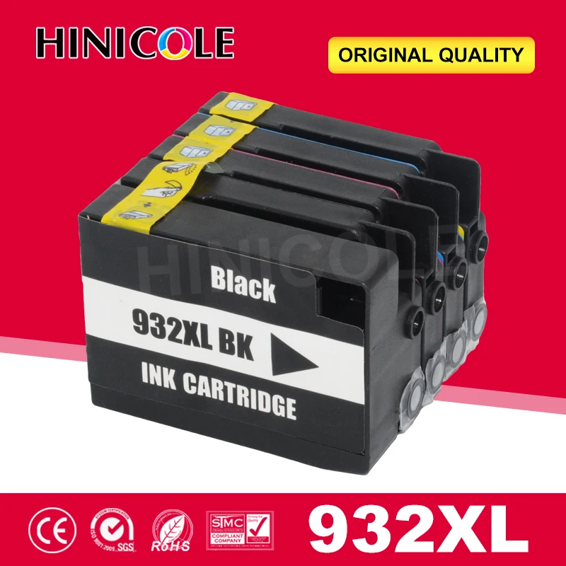 

HINICOLE Compatible Ink Cartridge Replacement For HP 932 933 XL 932XL for HP Officejet 6100 6600 6700 7110 7610 7612 Printer