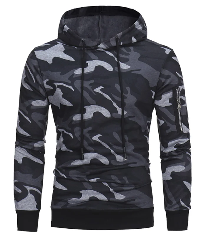 John's Bakery Brand 2018 Hoodies Men Camouflage Sweatshirt Male Hoody Hip Hop Autumn Winter Zipper Hoodie Mens Pullover 3X | Мужская