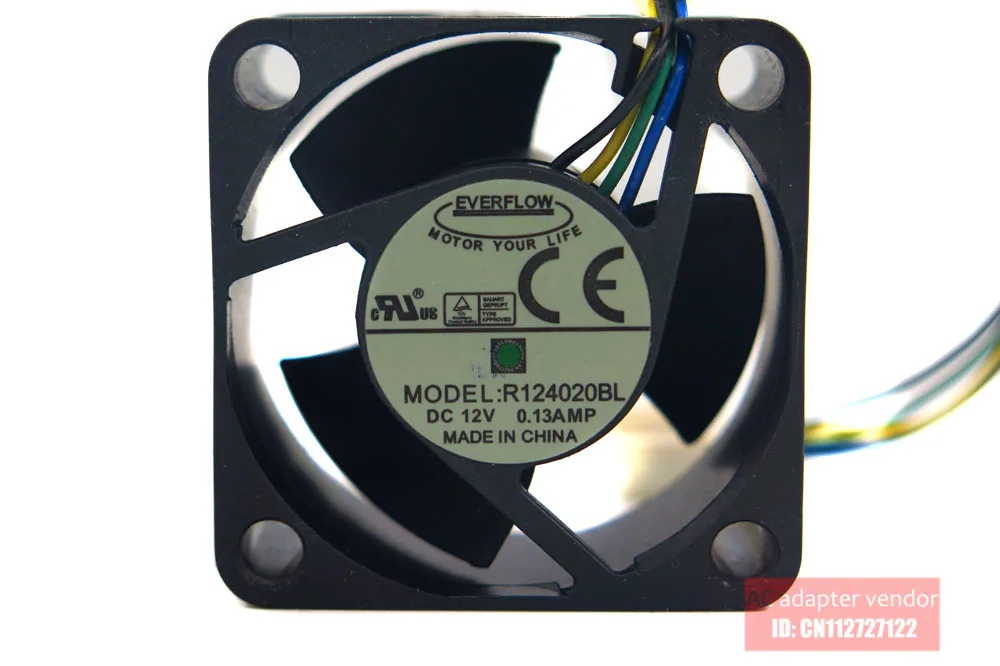 

EVERFLOW R124020BL 4020 12V 0.13A Double ball bearing 4 wire cooling fan