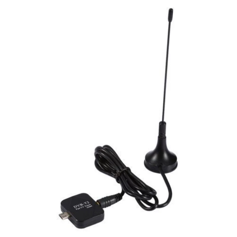 Мини микро USB тюнер ТВ приемник с антенной микро USB DVB-T2 донгл цифровой ТВ приемник для телефона Android
