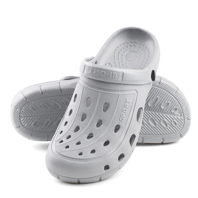 POOLOOP Slip On Spring Mens Sandals Lightweight Garden Crocus Clogs Casual Beach Water White Men Outdoor Shoes | Обувь