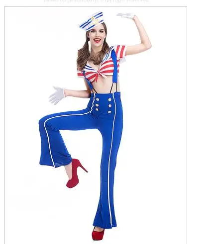 Морской костюм женский Морской карнавальный костюм женский для Хэллоуина, косплея, вечеринки, сценических выступлений