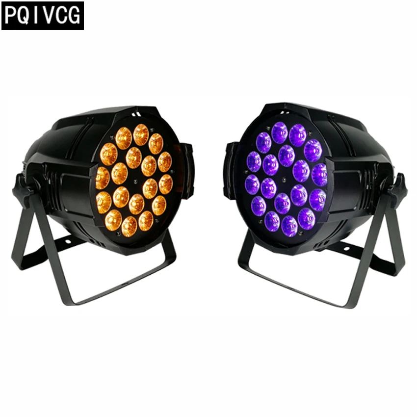 2 шт./18x18 Вт светодиодный прожсветильник Тор par s dmx led rgbwa uv 6 в 1 плосветильник