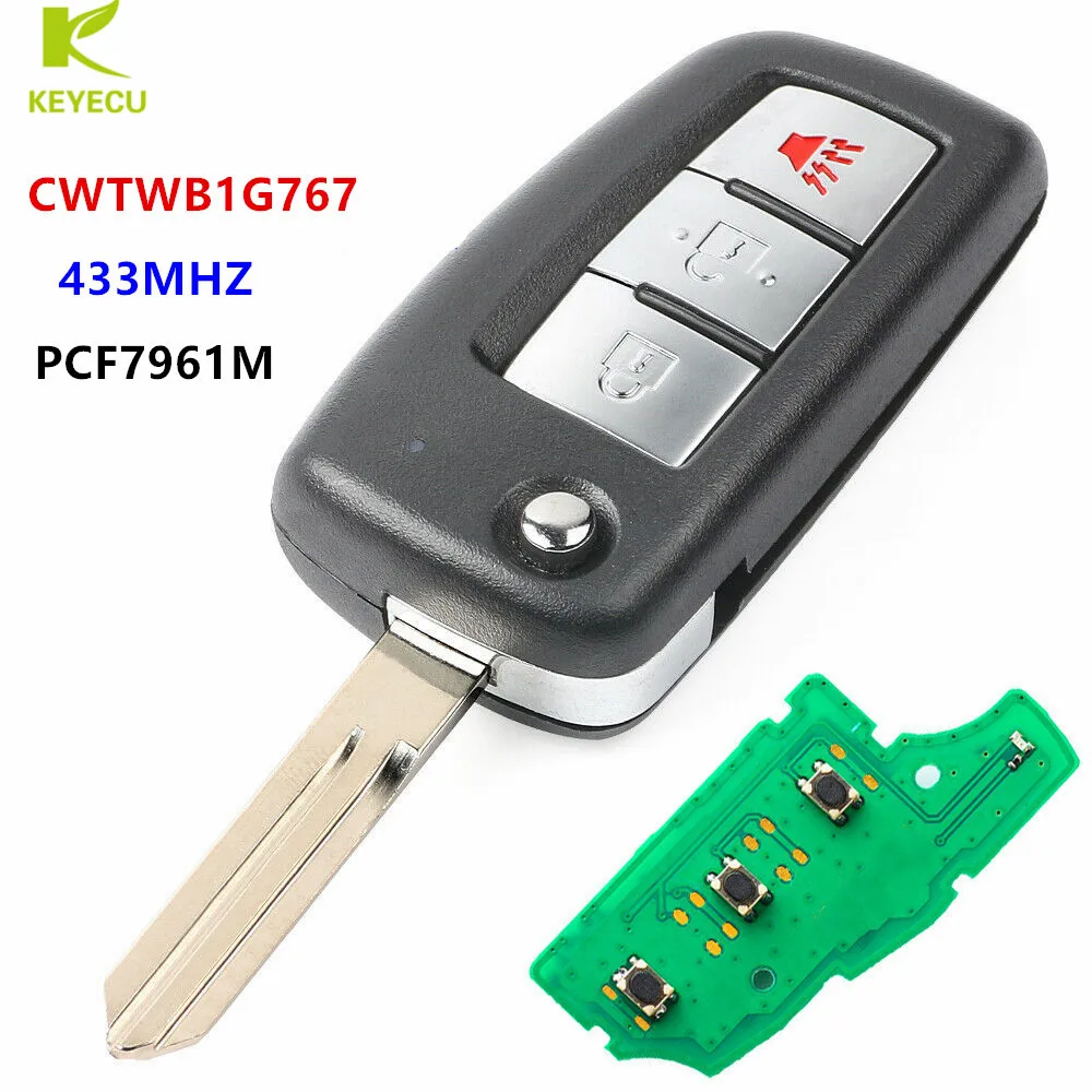KEYECU OEM/сменный ключ дистанционного управления с 3 кнопками 433 МГц PCF7961M для Nissan Rogue