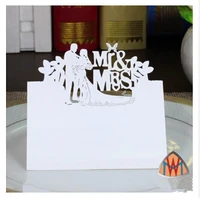 100pcs pasayione place card with bride and groom pattern wedding party decoration printable invitaciones de boda party decor
