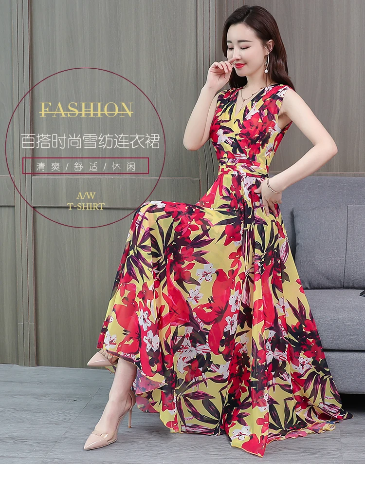 Элегантные цветочные шифоновые Boho Макси платья летние винтажные 4XL плюс размер пляжный отдых сарафан женские облегающие вечерние платья