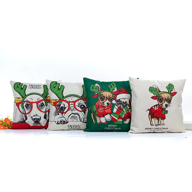 Varmhus Cartoon Dog Home Office Decorative Throw Pillow Case Durable Pillowcases Cover DIY Christmas Gift | Дом и сад