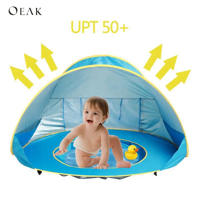 Oeak детская палатка Пляжная Палатка УФ защита Sunshelter с бассейном детские летние