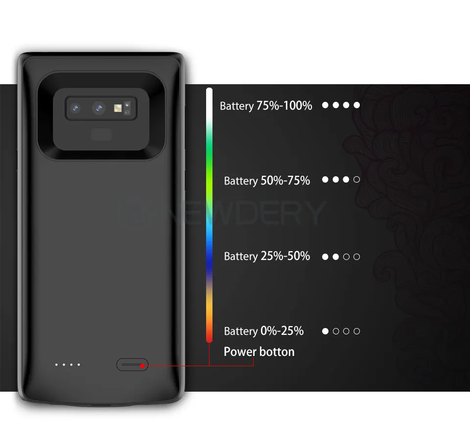 NEWDERY новые 4700 мАч ТПУ Перезаряжаемые зарядный аккумулятор чехол для samsung Note 9 S9 S9+ 5200 мА/ч, Мощность чехол для Galaxy S9 плюс