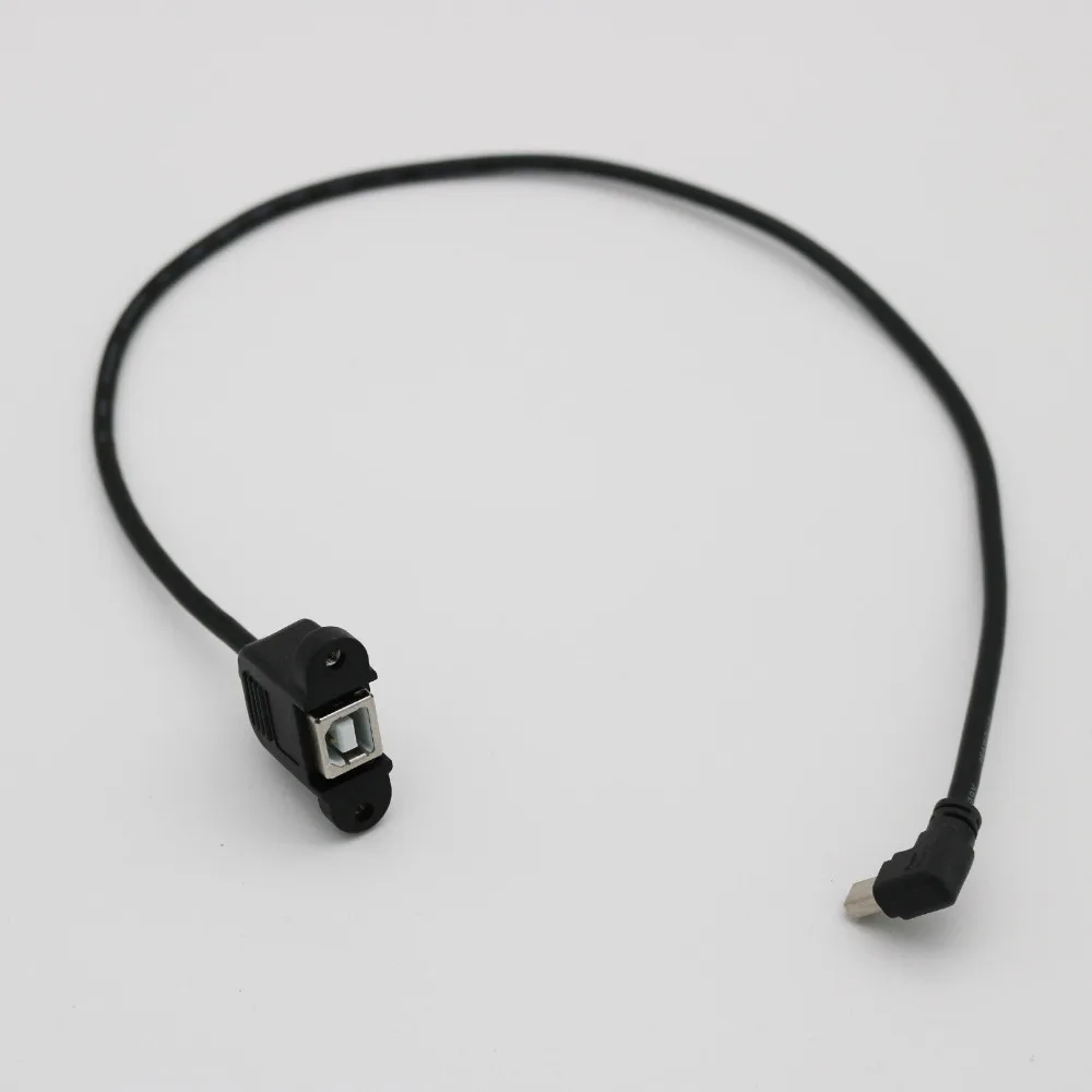 

10 шт., 5-контактный мини-удлинитель с левым углом на USB 2,0 B, 50 см