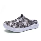 Шлепанцы женские сетчатые дышащие, пляжная обувь, сланцы, летняя обувь для дома, прозрачные, с прорезями, EU42