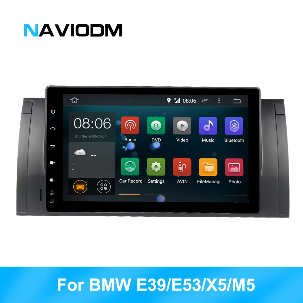 9 дюймов Android 8 1 Автомобильный мультимедийный плеер для BMW 5 серии E39 GPS DVD DSP FM 1080P