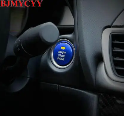 BJMYCYY 1PCS Metal decoration cover for automobile ignition button mazda 6 Atenza 3 Axela CX4 2017 | Автомобили и мотоциклы