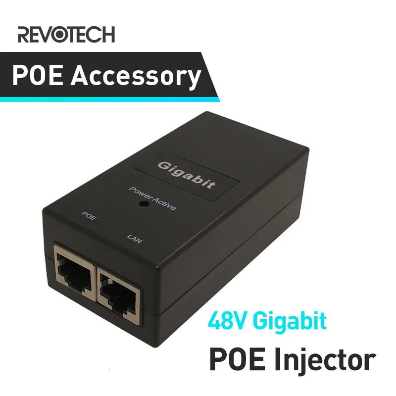 

Gigabit POE injector 10/100/1000Mbps compatible IEEE802.3af/at Power Supply for POE device Input 100V-240V Output 48V 0.5A