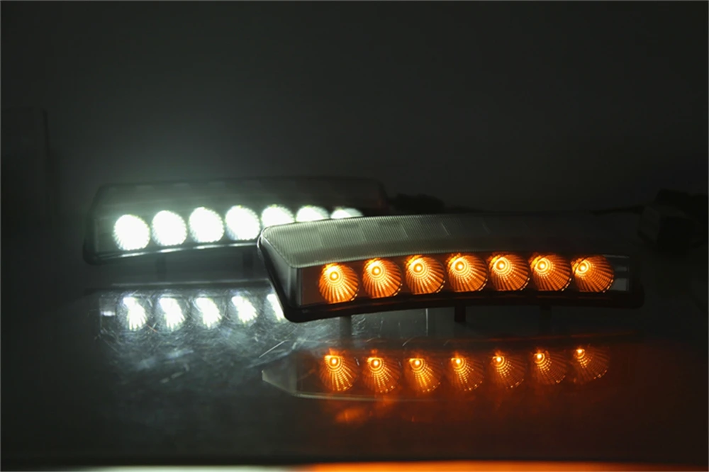 Автомобильные мигающие дневные ходовые огни 2 шт. DRL светодиодный ные желтые