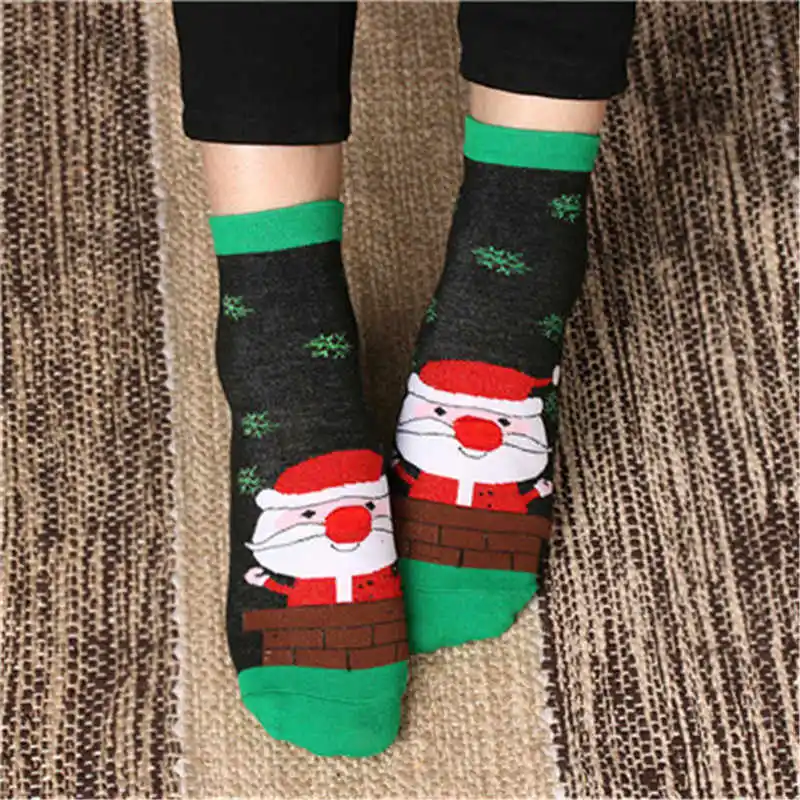 Set F 5 pairs 5 пар/партия, женские носки, зимние рождественские носки, хлопковые теплые женские Носки с рисунком, повседневные женские носки, забавные носки, Calcetines - Цвет: Set F 5 pairs