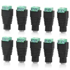 10 шт. штекер постоянного тока камера видеонаблюдения 5,5 мм x 2,1 мм кабель питания постоянного тока Гнездовой разъем адаптер Разъем 5,5*2,1 мм для подключения светодиодной ленты