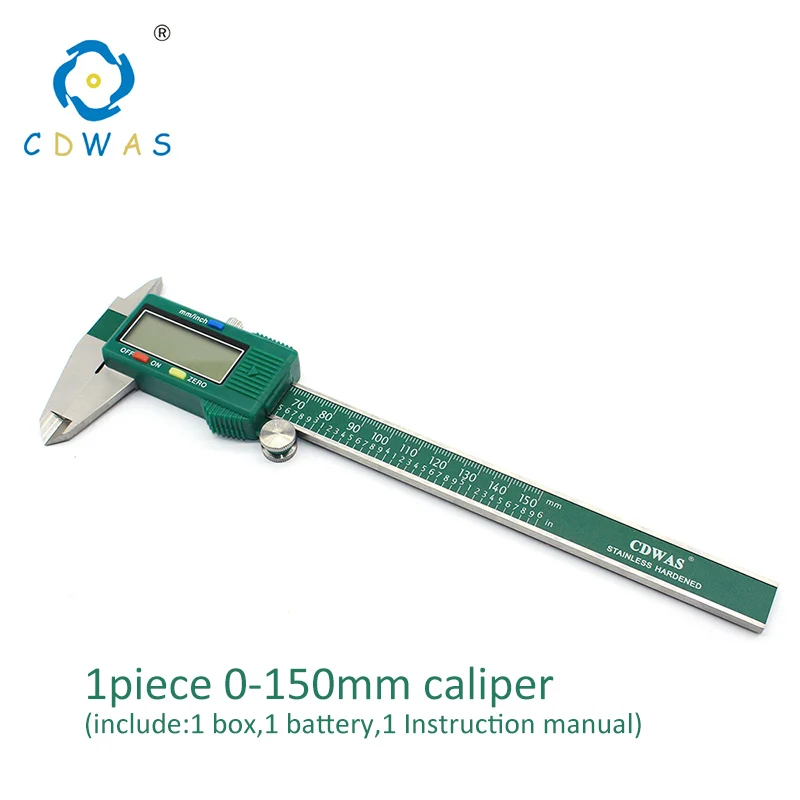 1piece 0-150mm Цифровой дисплей из нержавеющей стали суппорт 0-150 мм 0,01 Высокоточный ЖК-электронный цифровой штангенциркуль водонепроницаемые измерительные инструменты - Цвет: 1piece 0-150mm