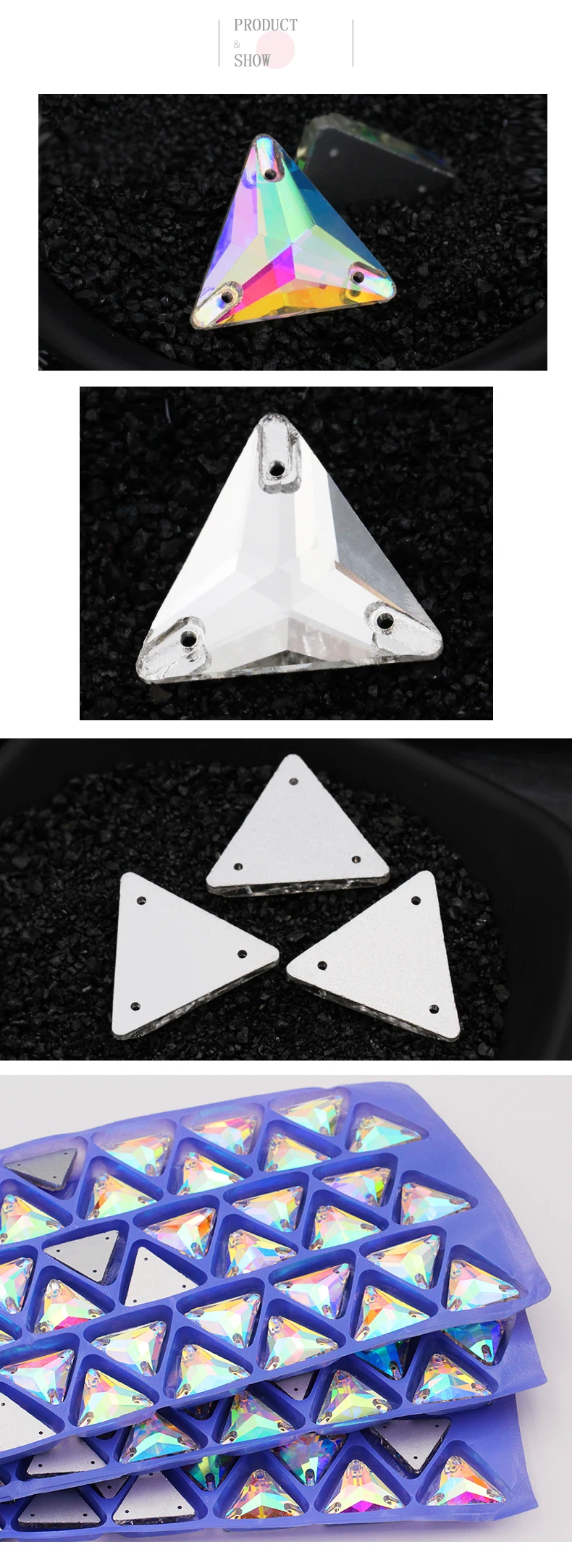 Пришить камень стекло кристалл AB Flatback DIY стеклянные стразы аппликатор для одежды Стразы украшения 12 мм, 14 мм, 16