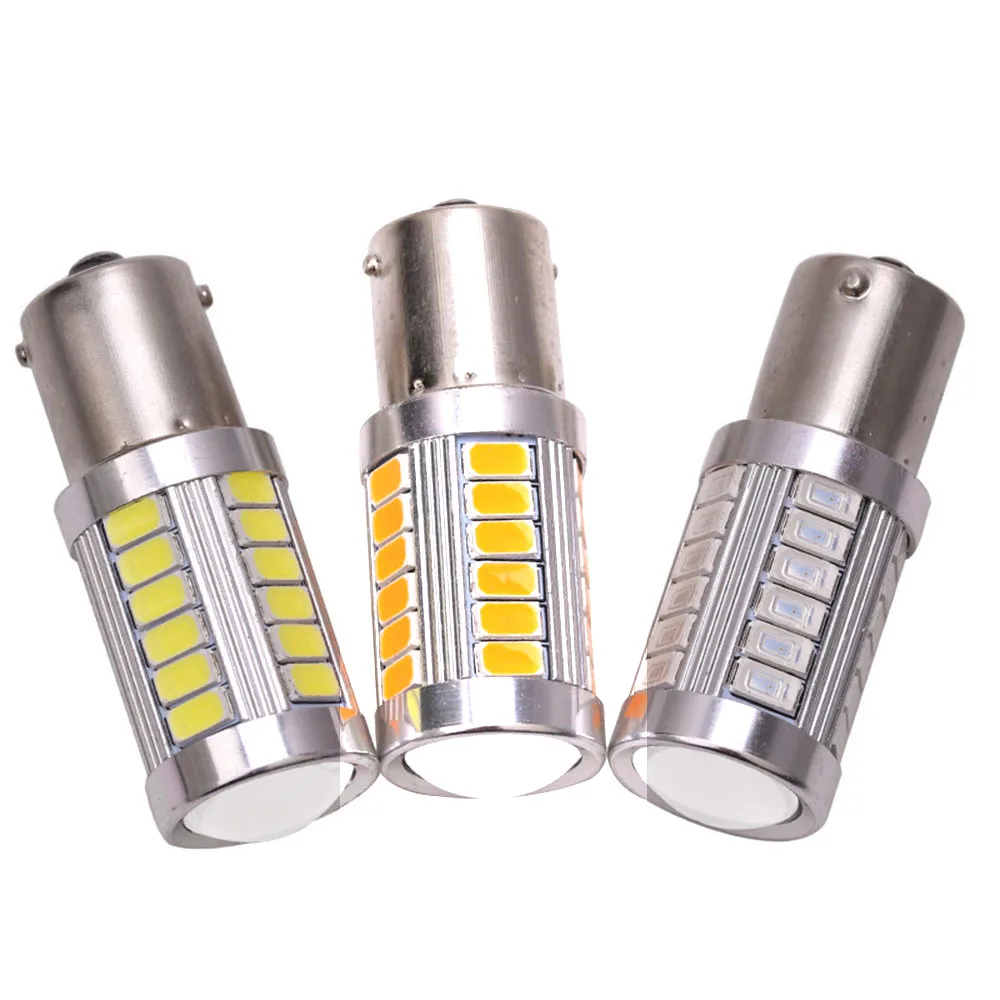 1 шт. 1156 BA15S 5630 33SMD светодиодный ламп белого красного желтого и 800LM автомобиля
