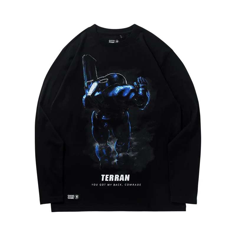 Мужская футболка с длинным рукавом TEE7 повседневная хлопковая Футболка принтом и