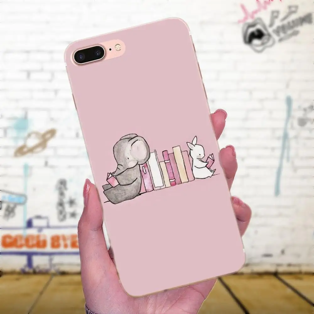 Мультфильм милый слон и кролик Минни для LG Nexus 5 5X G2 G3 mini spirit G4 G5 G6 K4 K7 K8 K10 2017 V10 V20 V30