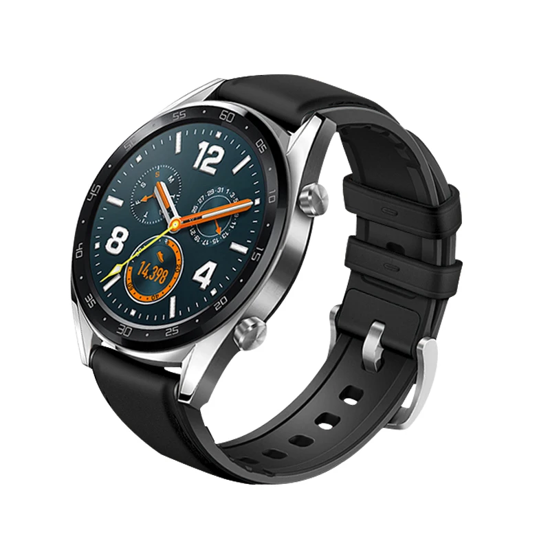 22 мм ремешок для часов Huawei Watch GT Honor Magic Band из натуральной кожи силиконовый gt Active 46