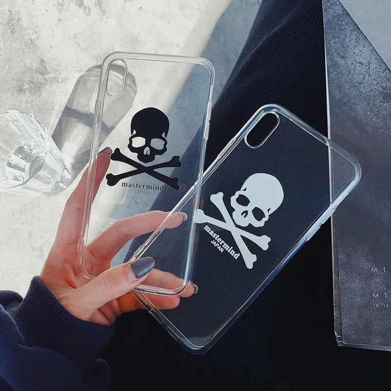 Роскошный мягкий чехол Philip Skull для iPhone 8 plus X XS Max XR Прозрачный 6 телефона 6s 7 мягкие
