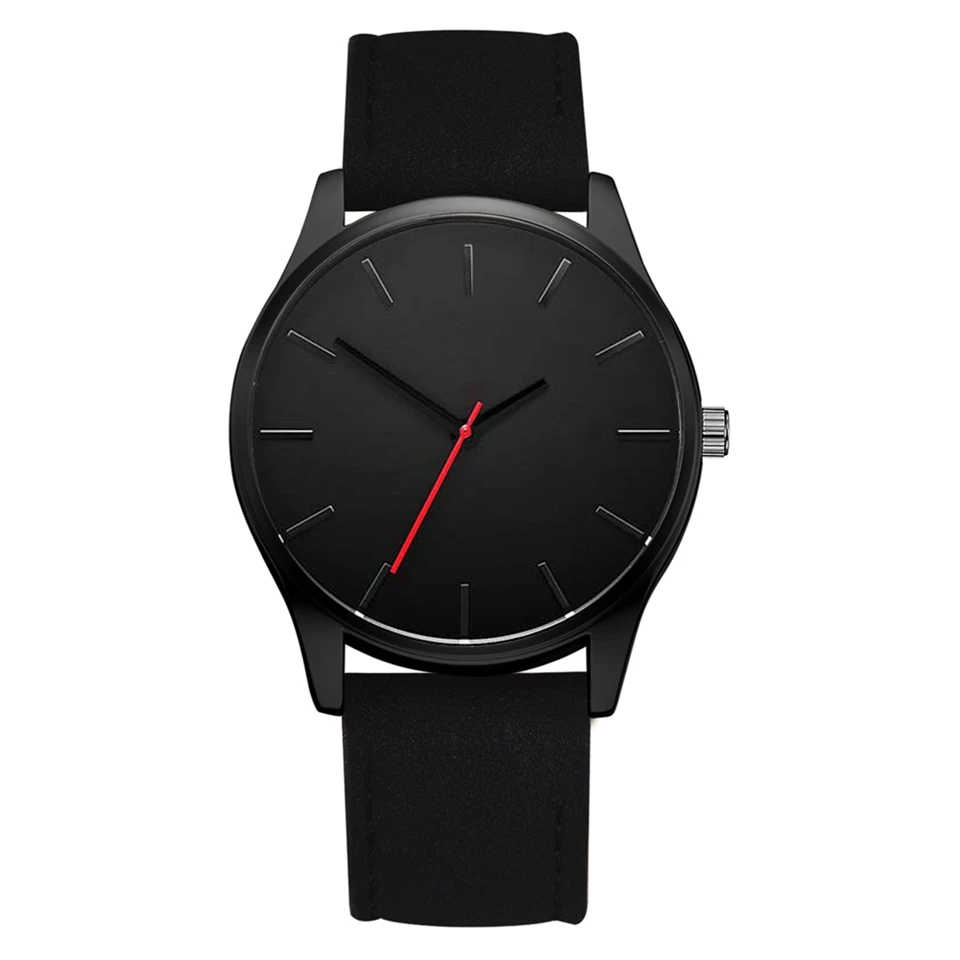 Black LS1102 Военные кварцевые мужские часы, кожаные спортивные часы, Reloj, модные часы с большим циферблатом, высокое качество, наручные часы, Relogio Masculino - Цвет: Black LS1102