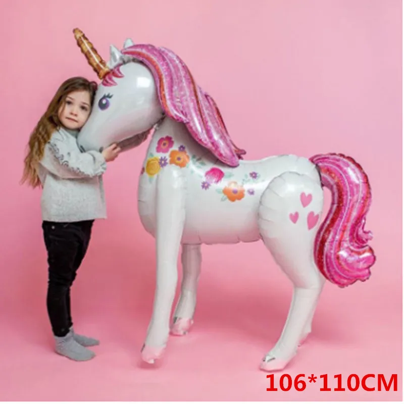 Unicorn Birthday Party Children's Happy Decoration Gender Secret Cartoon Aluminum Foil Balloon | Дом и сад