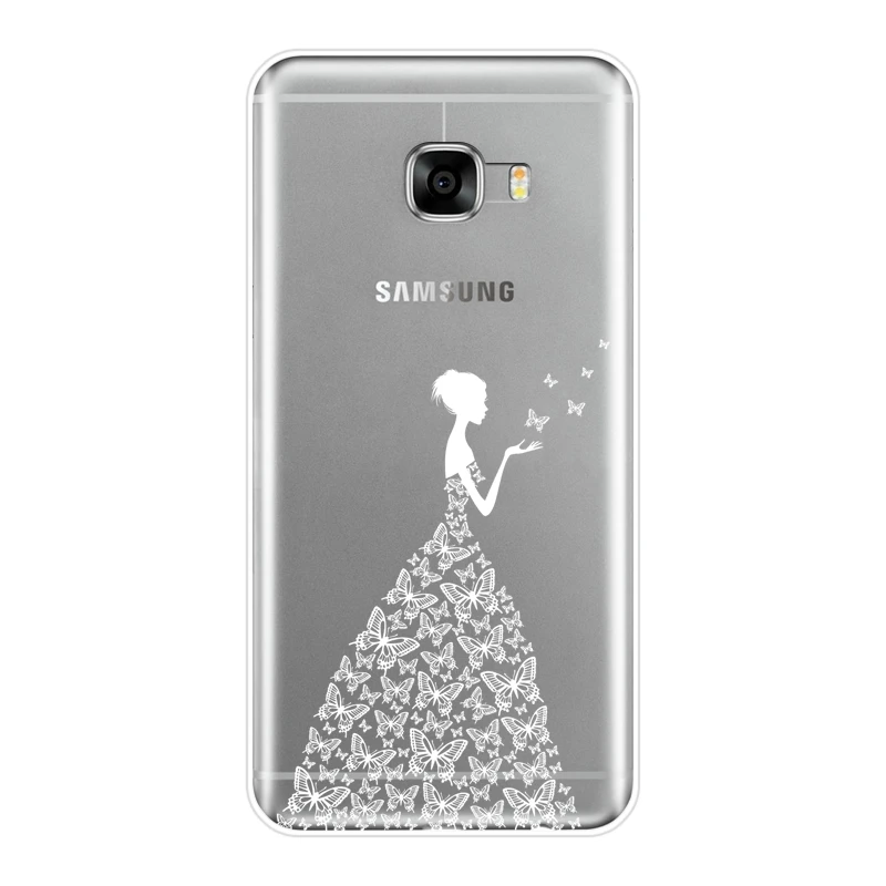 No.6 Чехол для samsung Galaxy C5 C7 C8 мягкий силиконовый черное сердце девушка любовь обувь задняя крышка для samsung Galaxy C9 C7 C5 Pro Чехол для телефона - Цвет: No.6