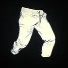 Брюки мужские светоотражающие, брендовые флуоресцентные штаны для танцев в стиле хип-хоп, повседневные брюки в стиле Харадзюку, серые спортивные Джоггеры для ночи 2017