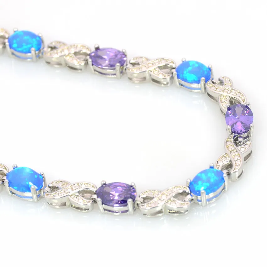 Браслет женский с голубым огненным опалом и фианитом|fire opal bracelet|opal braceletbracelet 925