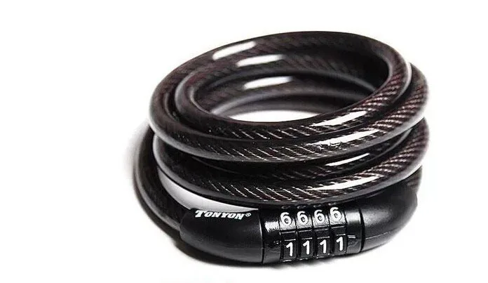 Велосипедный комбинированный кабель с 4 цифровыми кодами и паролем TY532 1200 мм для