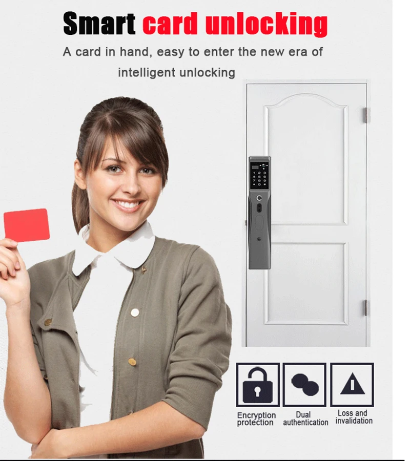 Smart Cerradura WIFI Door Lock Video Peephole Door Camera Fingerprint Password Electronic Lock Viewer Doorbell Remote APP Unlock