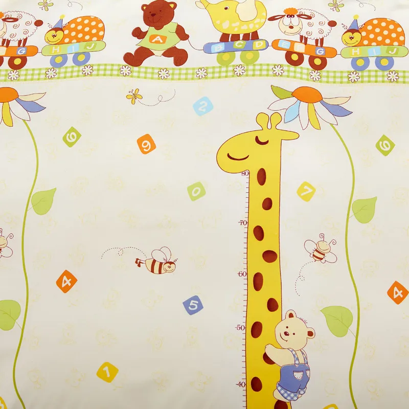 Детские комплекты постельного белья из хлопка с рисунком жирафа постельное