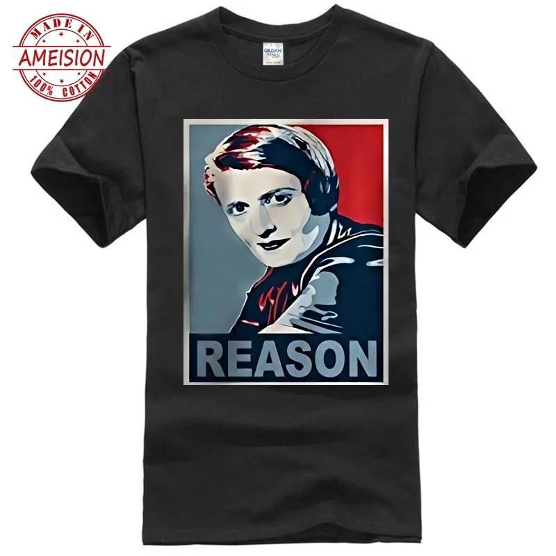 Летняя футболка Ayn Rand 100% хлопок Повседневная хлопковая Футболка с круглым