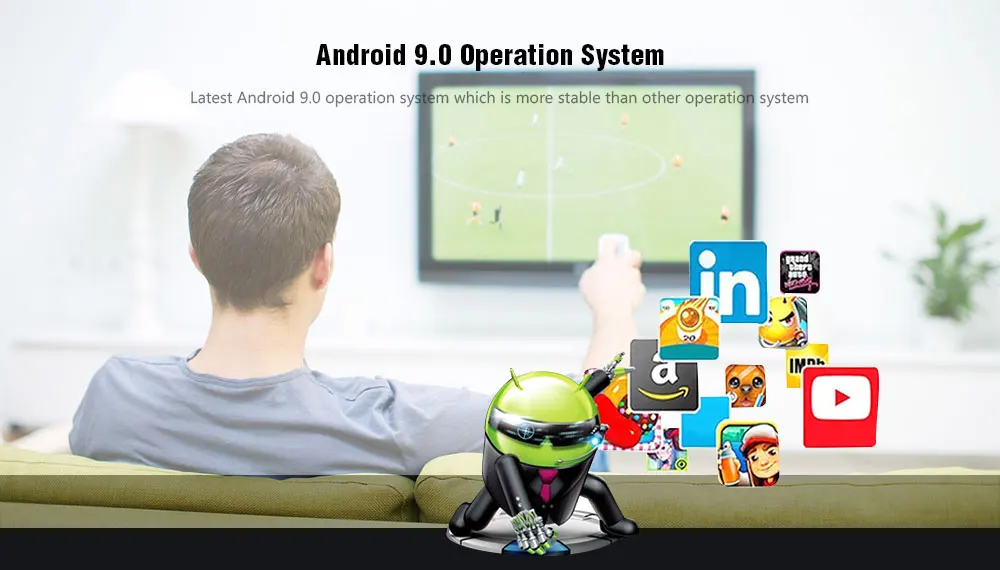 EACHLINK H6 Max Android 9,0 tv Box Allwinner H6 2,4G 5,8G WiFi телеприставка 100 Мбит/с Bluetooth 4,1 Поддержка 6K H.265 медиаплеер
