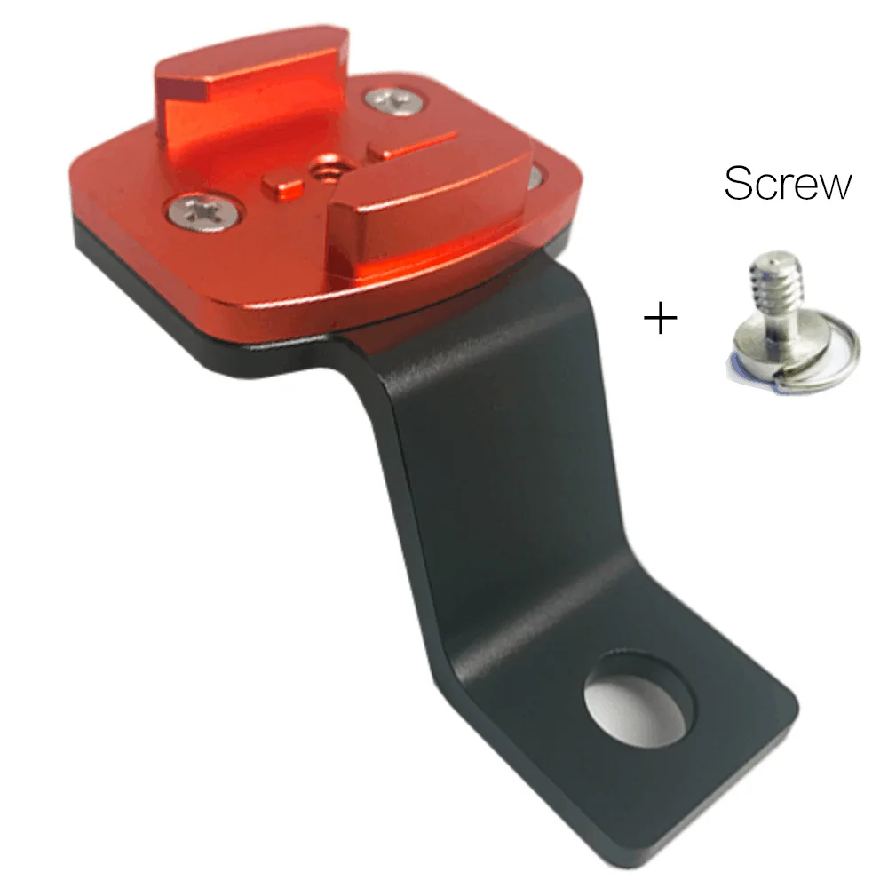 red with screw TUYU ЧПУ Алюминий сплава кронштейна для руля велосипеда байка мотоцикла кронштейн с винтовым зажимом для спортивной экшн-камеры Xiaomi Yi 4 k Mijia SJ4000 экшн-камеры GoPro Hero 6 5 4 Session H9 - Цвет: red with screw