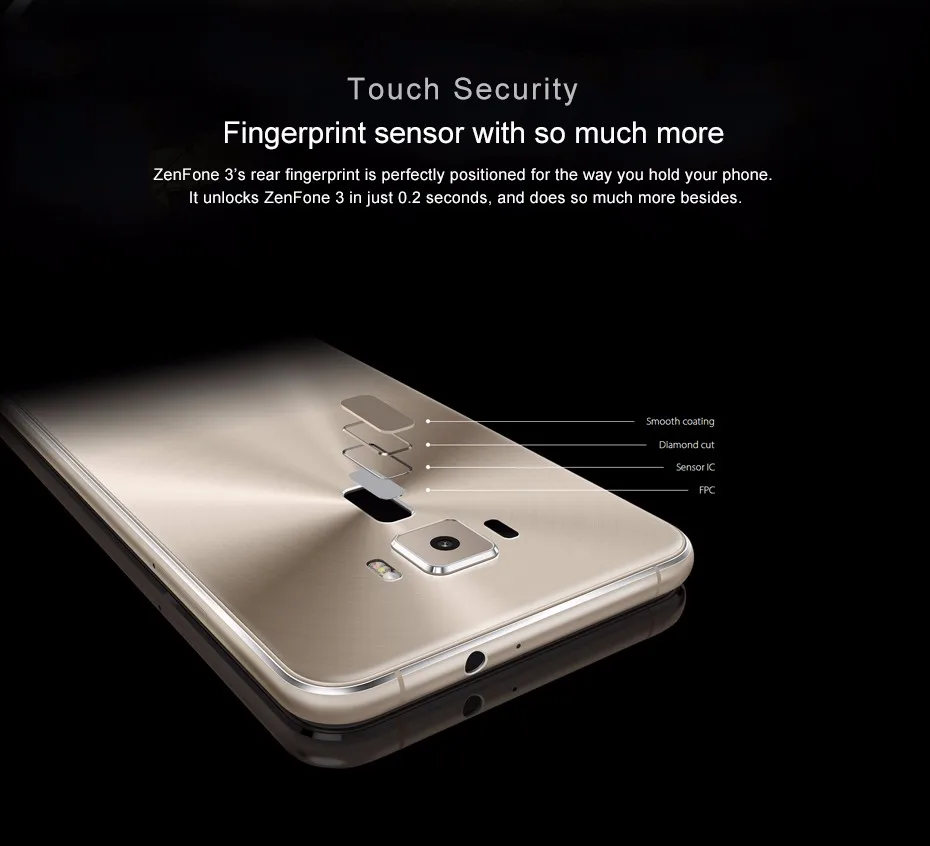 Мобильный телефон Asus Zenfone 3 ZE552KL 4G LTE Android 6,0 5,5 дюймов 1920x1080p 4 Гб ОЗУ 64 Гб ПЗУ Snapdragon 625 OctaCore NFC
