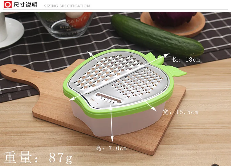 1 шт. овощерезка в форме яблока многофункциональная мандолина из нержавеющей