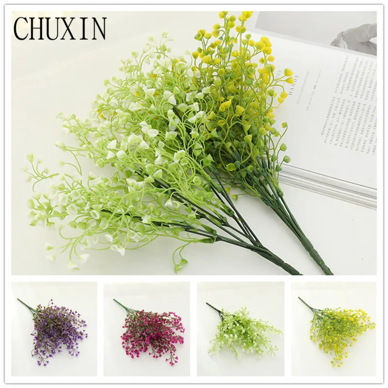 DIY искусственная маленькая Чаша Цветок вода трава Gypsophila поддельные пластиковые