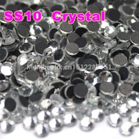 promotion ss10 1440pcsbag clear crystal dmc hotfix flatback rhinestones trim strassdiy iron heat glass hot fix crystal stones