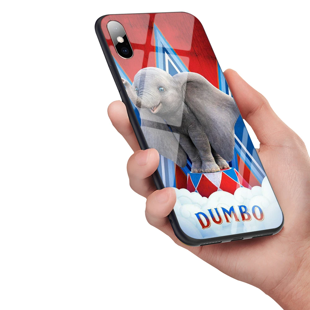 Мягкий чехол из закаленного стекла Lavaza Dumbo для iPhone 6 6S 7 8 Plus 5 5S SE XR X XS 11 Pro MAX |