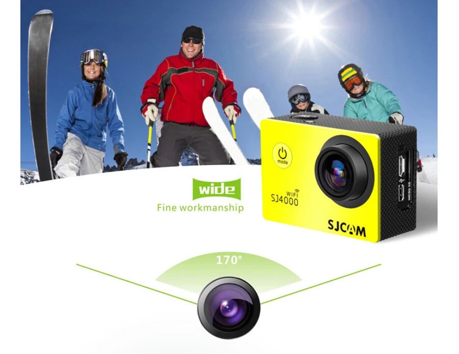 Оригинальная Экшн-камера SJCAM SJ4000/SJ4000AIR/SJ4000 wifi 1080P 2,0 lcd Full HD, водонепроницаемая Спортивная камера DV