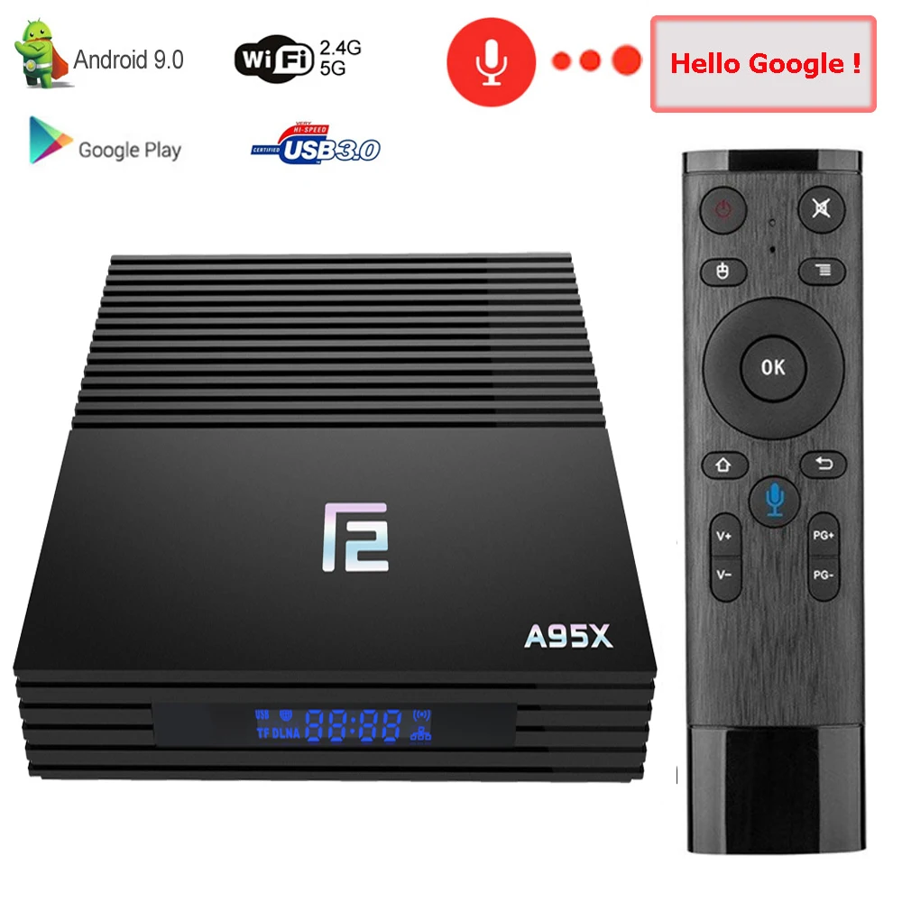 Android tv box смарт-бокс 4G 32 Гб 64 Гб 2,4/5,0G WiFi BT 4,2 ТВ-бокс android 9,0 Голосовое управление Amlogic S905X2 Google Android Box
