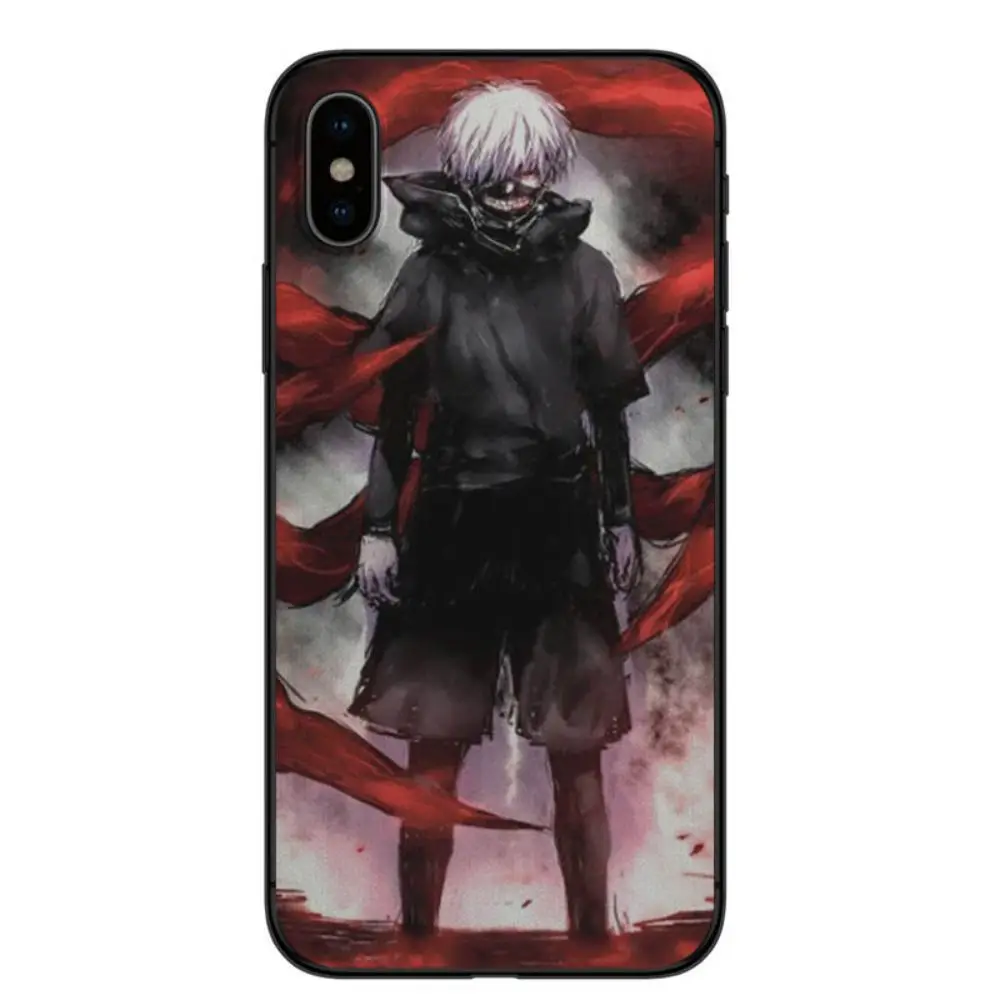 OUTMIX короткая футболка с героями из японского аниме Tokyo Ghoul телефон Fundas Coque черный