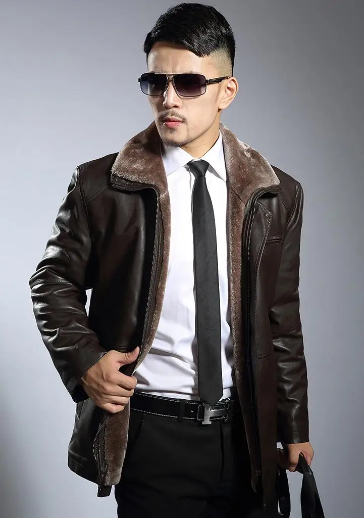 

Winter warm motorcycle leather jacket men jaqueta de couro masculino motoqueiro velvet thickening mens faux leather coats