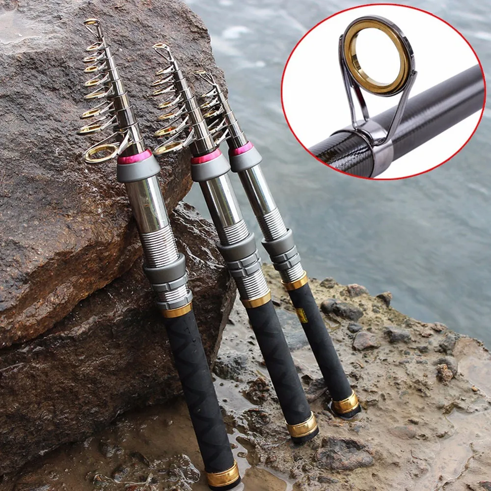 Удочка для рыбалки удочка телескопическая приманки кольцо из нержавеющей стали