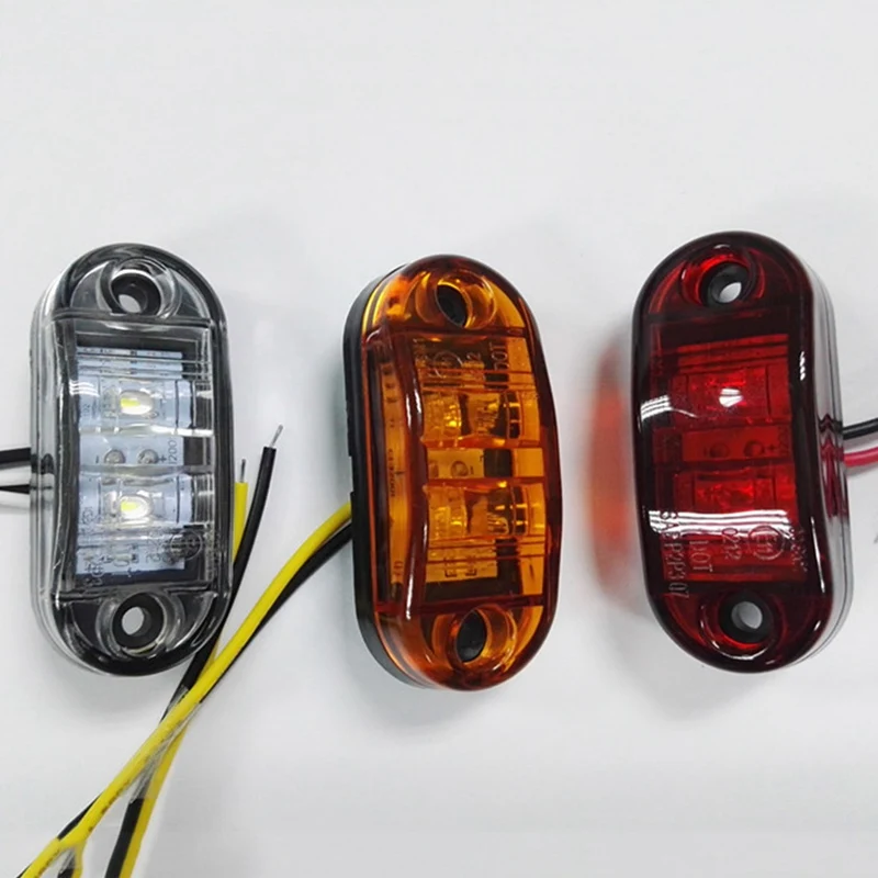 1pc 12V / 24V Universal LED Side Marker Lights Car External Warning Tail Light Auto Trailer Truck Lorry Lamps | Автомобили и